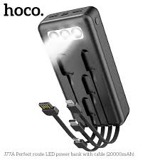 Power Bank HOCO J77A Perfect route LED with cable(20000mAh) Black