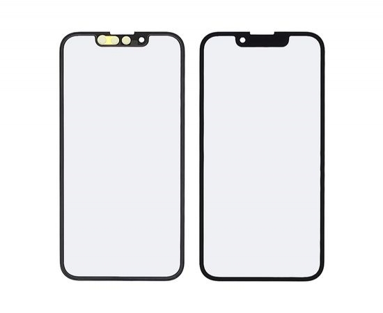 OUTER GLASS LCD Samsung J600 Galaxy J6 (2018) чёрное с олеофобным покрытием, закалённое