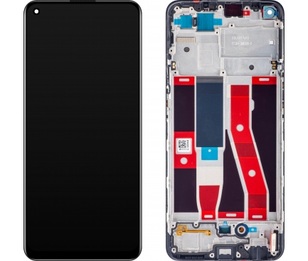 LCD OPPO A94 5G / A95 5G / RENO 5Z BLACK WITH FRAME ORIGINAL (SERVICE PACK)