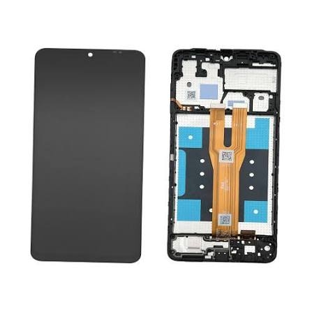LCD SAMSUNG A06 / A065 BLACK WITH FRAME (SERVICE PACK) ORIGINAL+BOARD