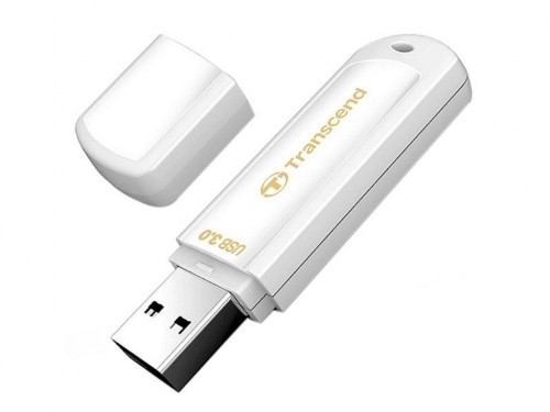 32GB USB3.1 Flash Drive Transcend 'JetFlash  730', White, Classic (R/W:90/20MB/s)