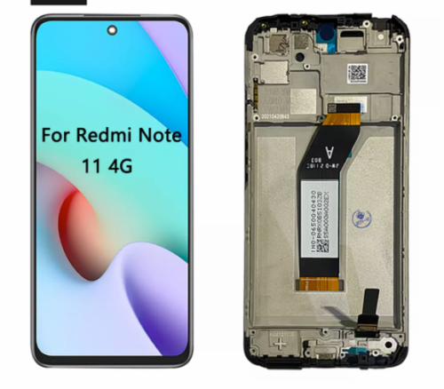 LCD XIAOMI REDMI NOTE 11 4G / NOTE 11 NFC BLACK WITH FRAME ORIGINAL (SERVICE PACK)