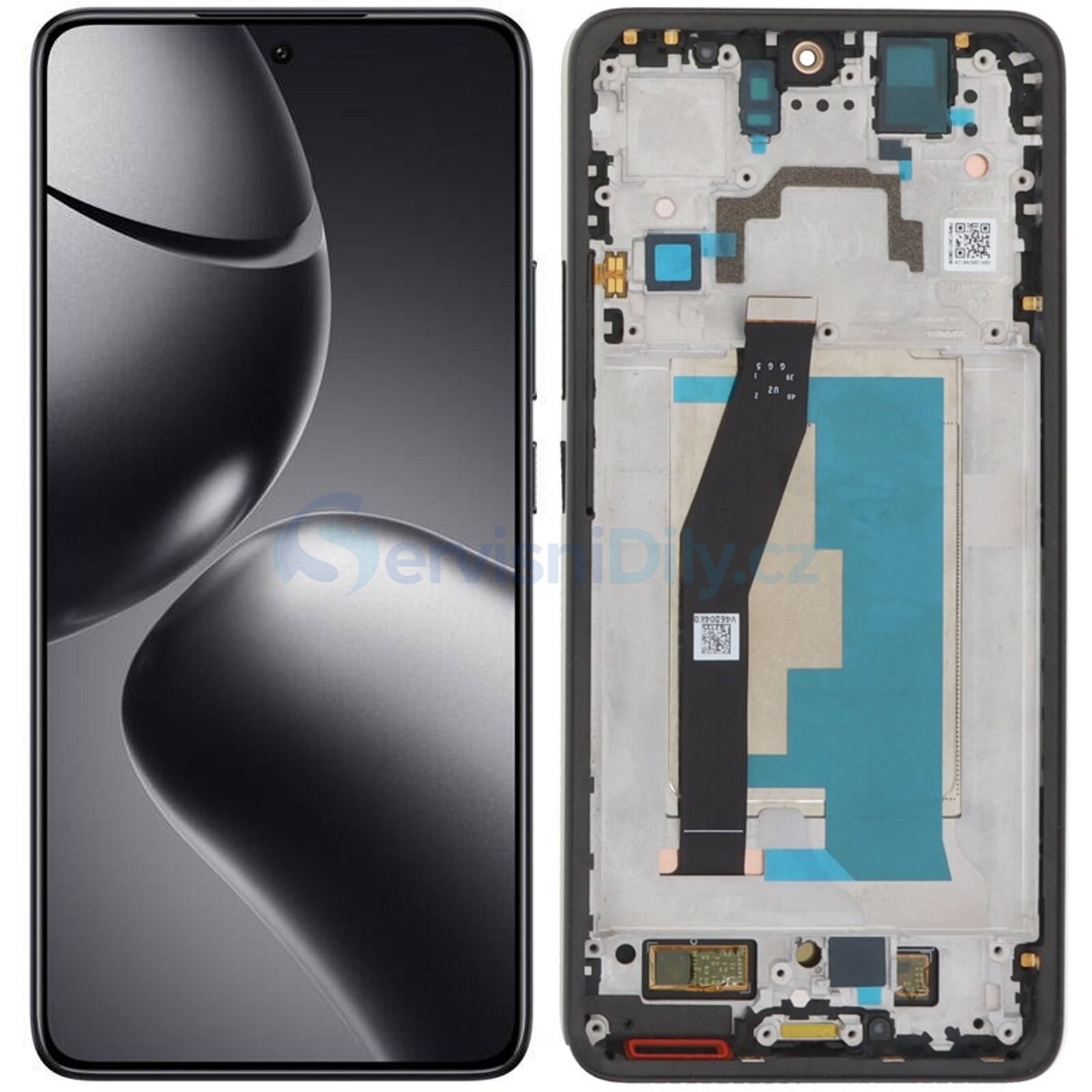 LCD XIAOMI 14T BLACK WITH FRAME ORIGINAL (SERVICE PACK)