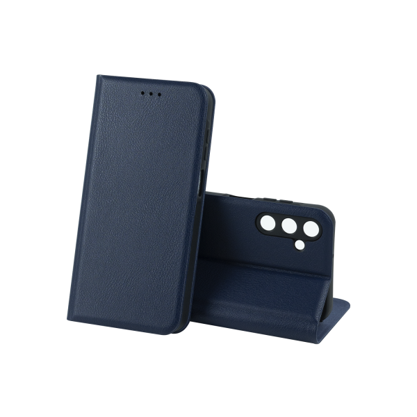 Чехол-книжка LEATHER Case XIAOMI Redmi 13C 4G (Тёмно-синий)