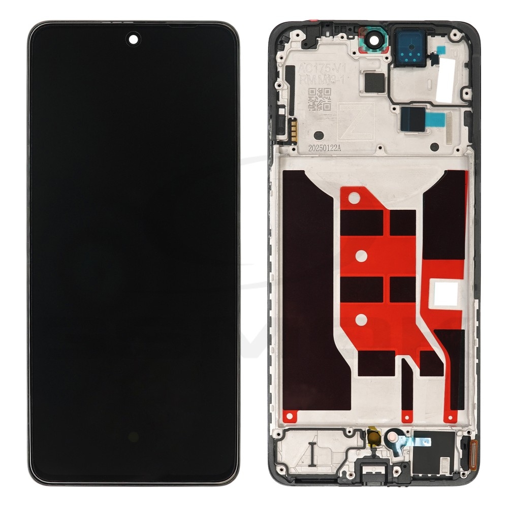 LCD OPPO RENO 12F BLACK WITH FRAME ORIGINAL (SERVICE PACK)