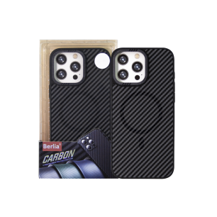 Накладка MagSafe Berlia Armor Carbon Series iPhone 16 Pro (Black)