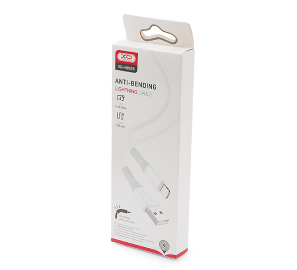 XO NB225 silicone two-color Lightning data cable White