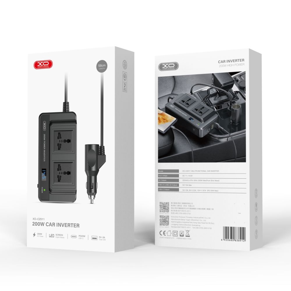 XO CZ011 inverter 200W Black