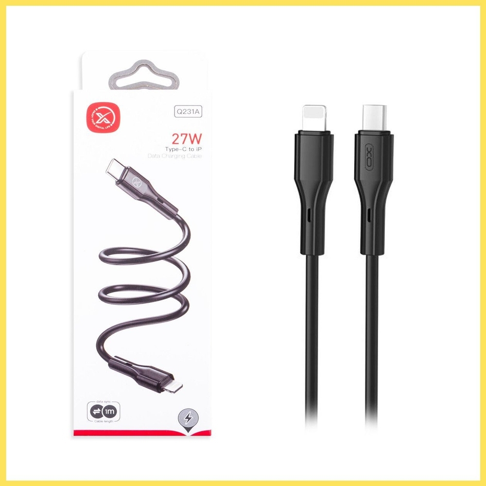XO NBQ231A Rock Series Type-c to Lightning 27W Data Cable Black