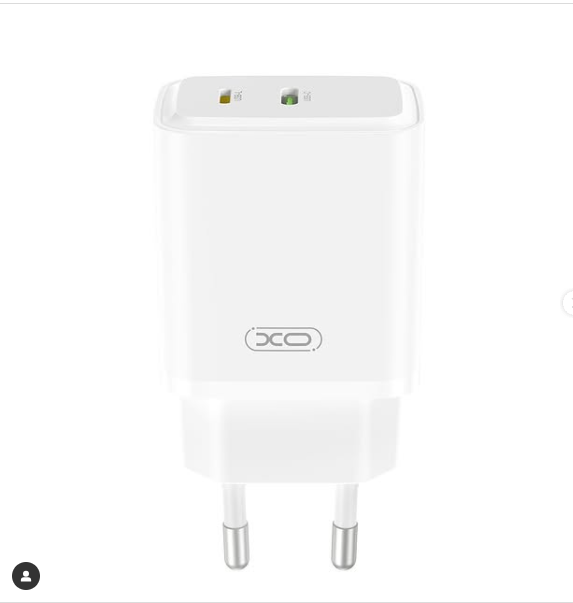 XO L145 20W USB-C+L Port Bi-directional Reverse Charger Fast Charger White