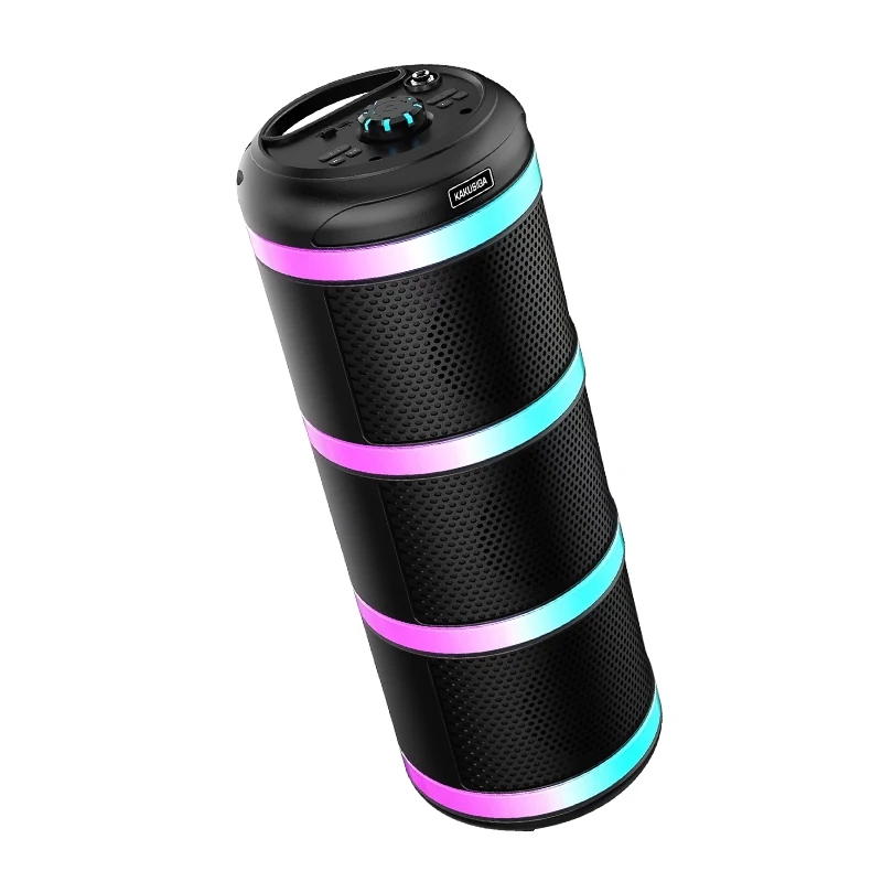 Kakusiga  KK-4301 GUANGCHE colorful light wireless speaker Black