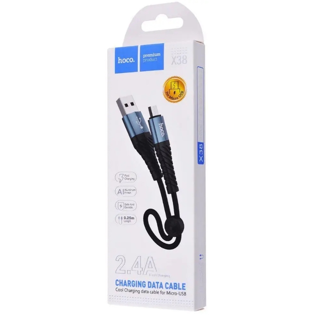Hoco X38 Cool Charging data cable for iP black