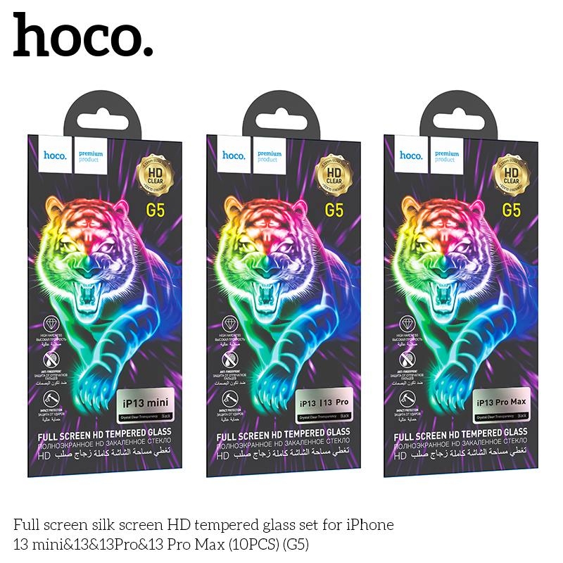 Hoco Full screen silk screen HD tempered glass set for iPXS Max/11 Pro Max(10PCS)(G5) black