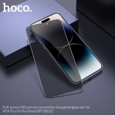 Hoco HD privacy protection tempered glass set for iPhone 14 Plus/13 Pro Max (G11) black