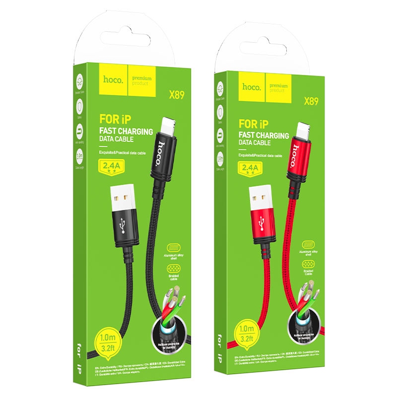 Hoco X89 Wind charging data cable Type-C black