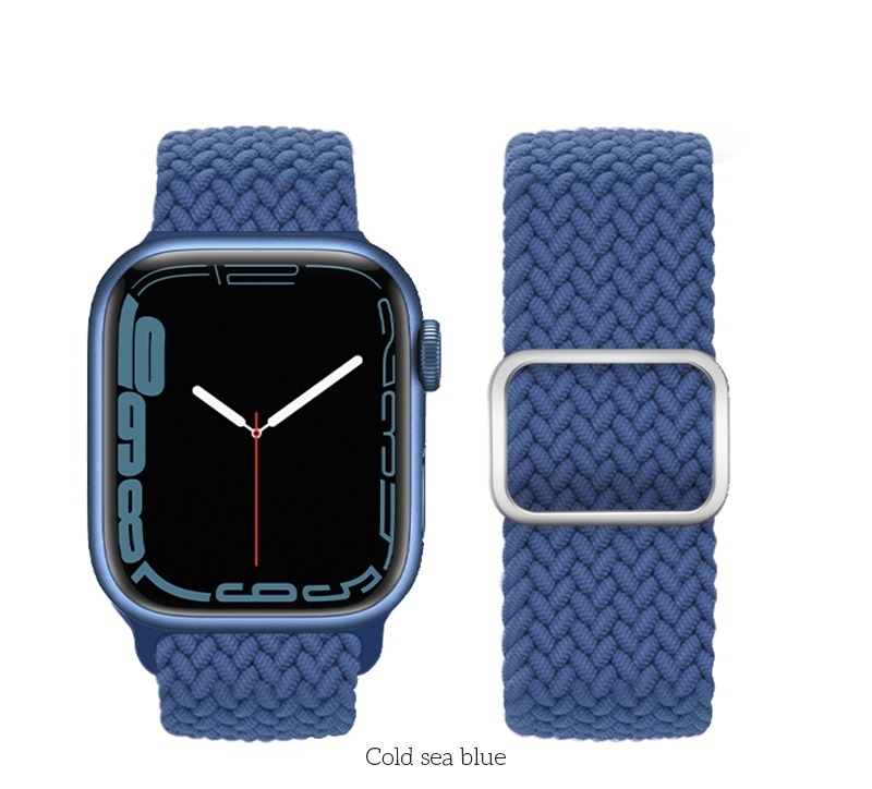 Hoco iWatch WA05 Jane Eyre series sliding buckle ultra-thin nylon strap(38/40/41mm) cold sea blue