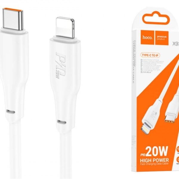 Hoco X93 Force PD20W charging data cable iP(L=1M) white