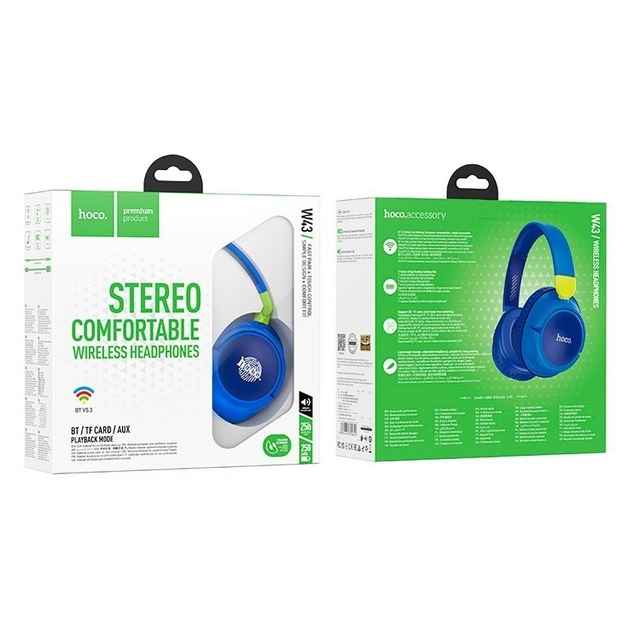 Наушники HOCO W43 Adventure BT headphones BT5.2 Blue