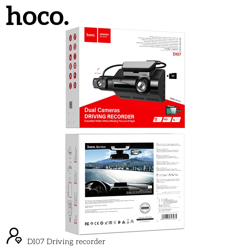 Hoco DI07 Max Driving recorder(WIFI version) black