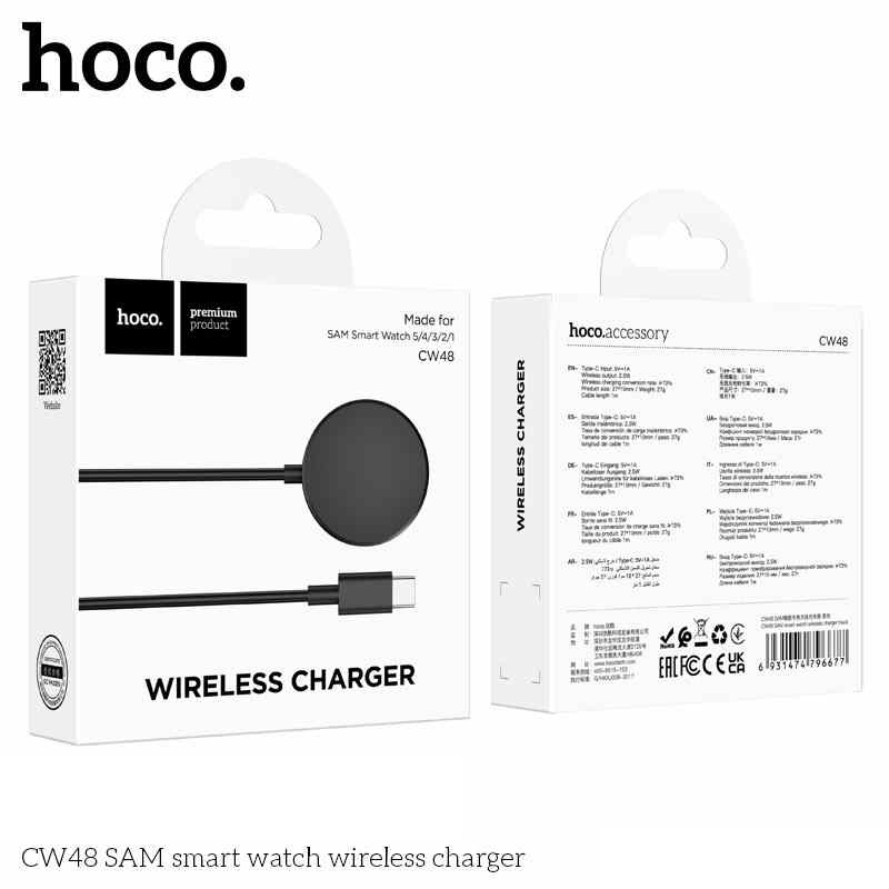 ЗУ для Samsung Watch HOCO CW48 SAM smart watch wireless charger Black