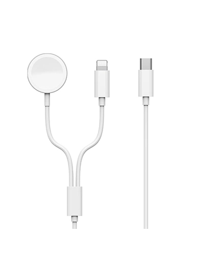 Wiwu 2 in 1 Wireless Charge For Watch M10 White