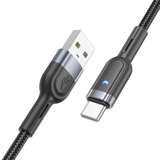 Hoco U117 Grand intelligent power-off charging data cable Type-C black