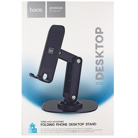 Hoco HD6 Winner dual-axis rotating desktop stand black