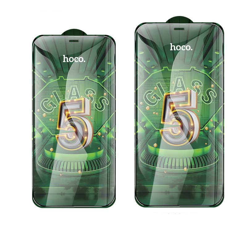 Hoco Full screen HD 5D large arc tempered glass set for ip15 Plus(G12) black