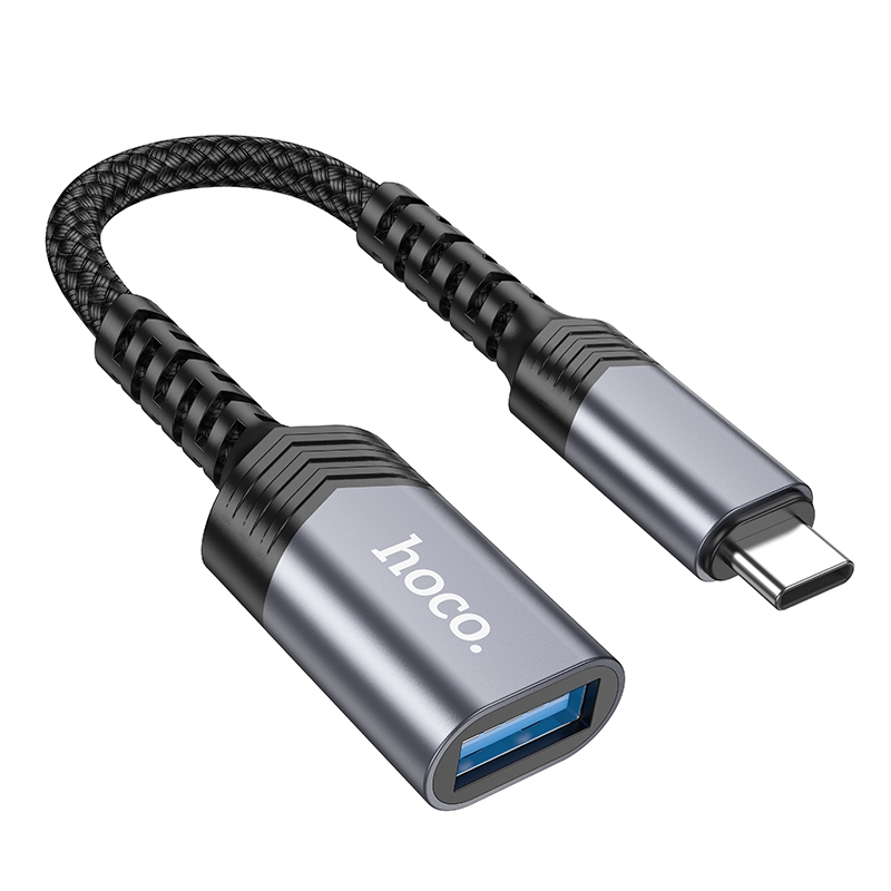 Hoco UA24 Type-C male to USB female 3.0 converter metal gray