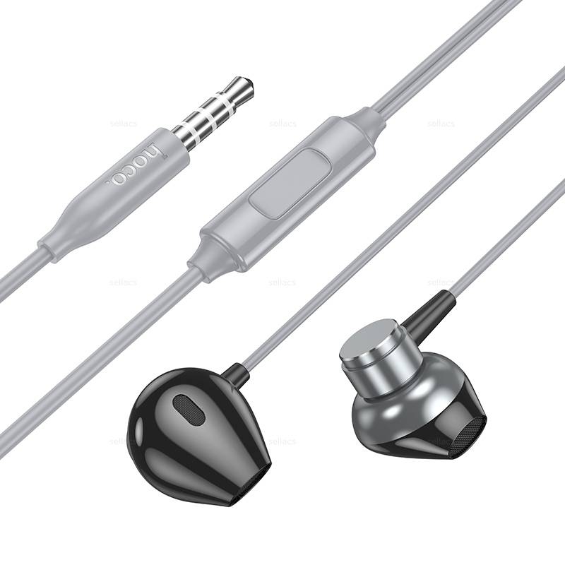 Hoco M125 Smart metal universal earphones with microphone metal gray