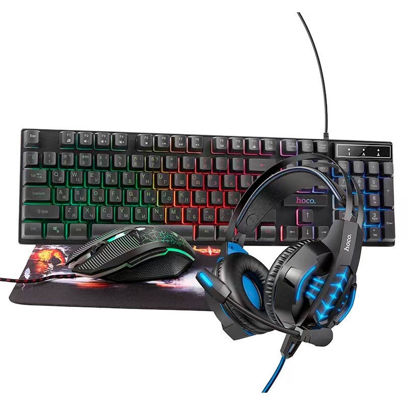 Hoco DI54 Luster keyboard mouse headset set(RU version) black