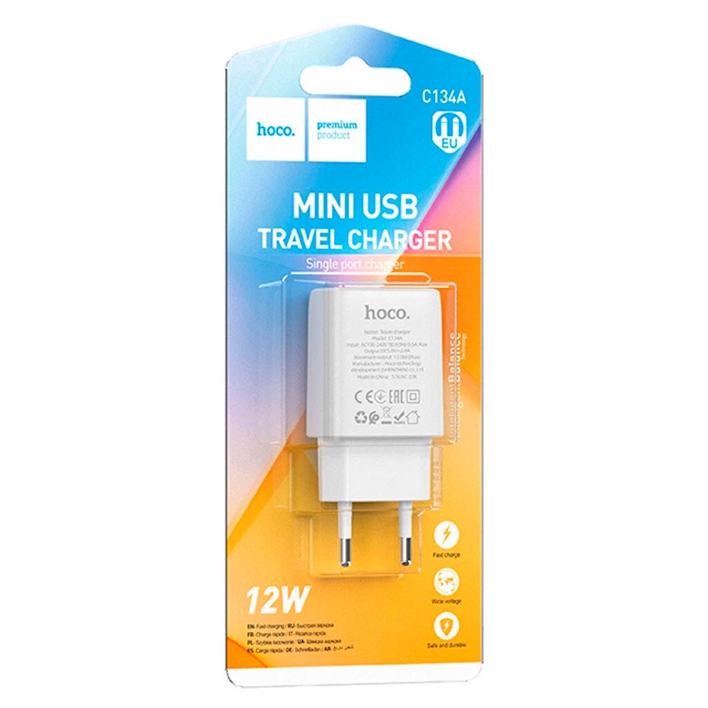 Hoco C134A Solid single port charger(EU) white