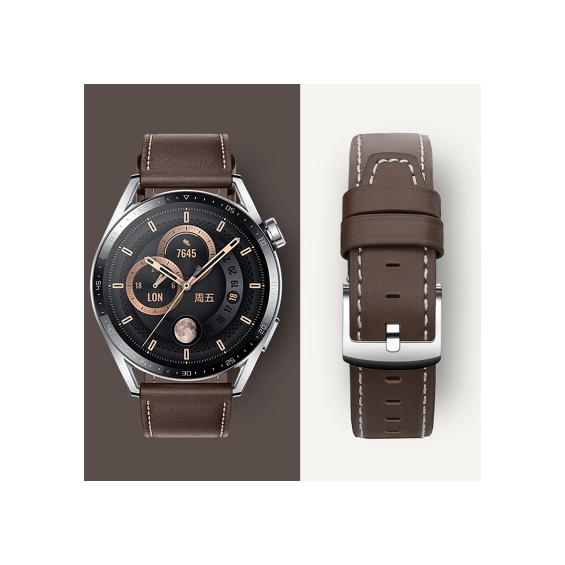 Hoco WH10 Original series GT leather strap(22mm) coffee