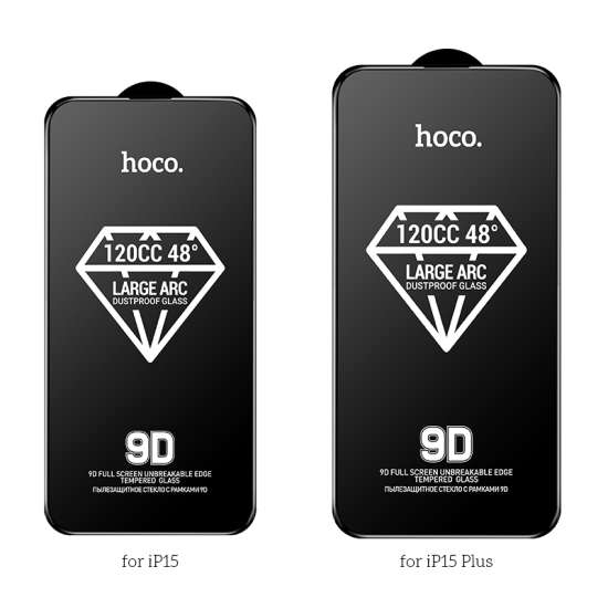 Hoco Full screen HD tempered glass ip16 Plus(A34 Slim) black