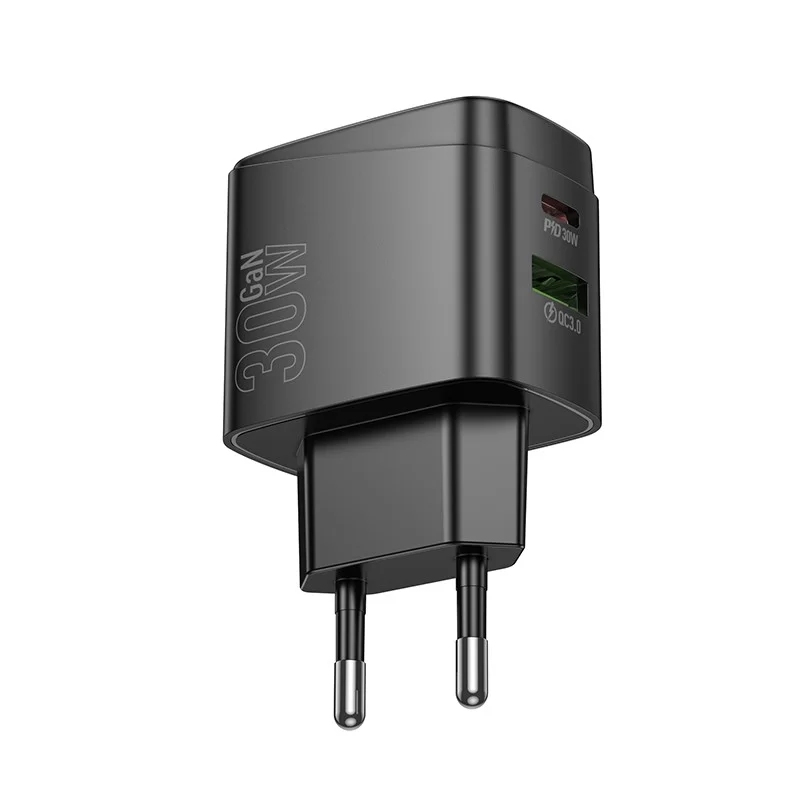 Hoco CS61A Bright PD30W+QC3.0 charger(EU) black
