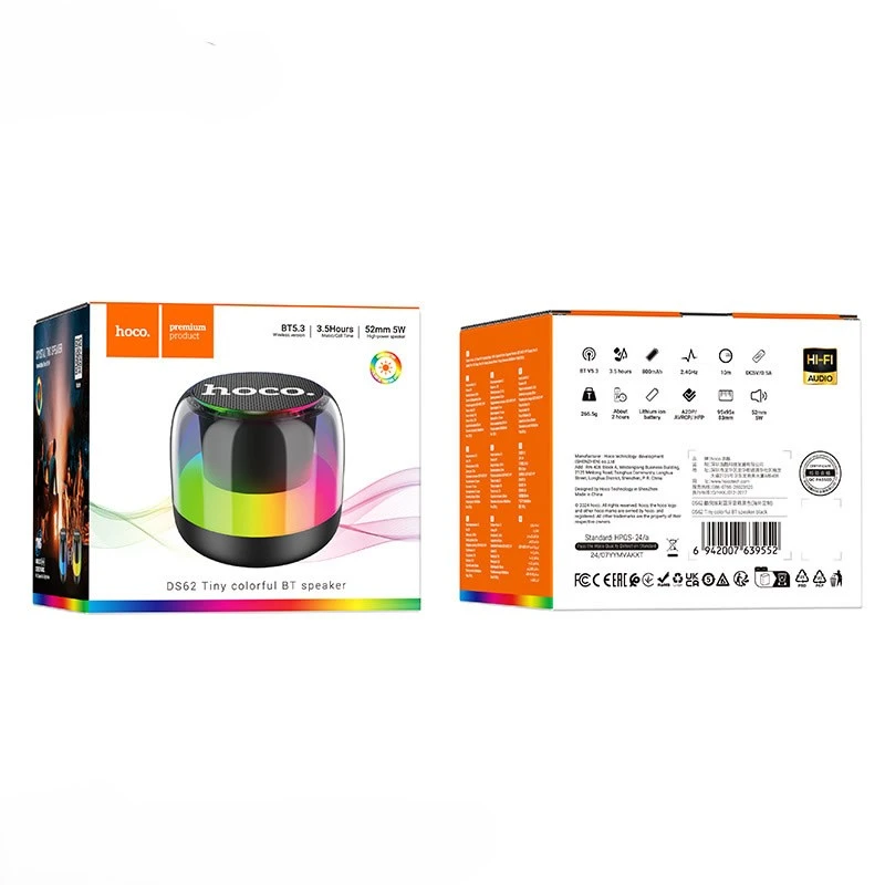 Hoco DS62 Tiny colorful BT speaker black