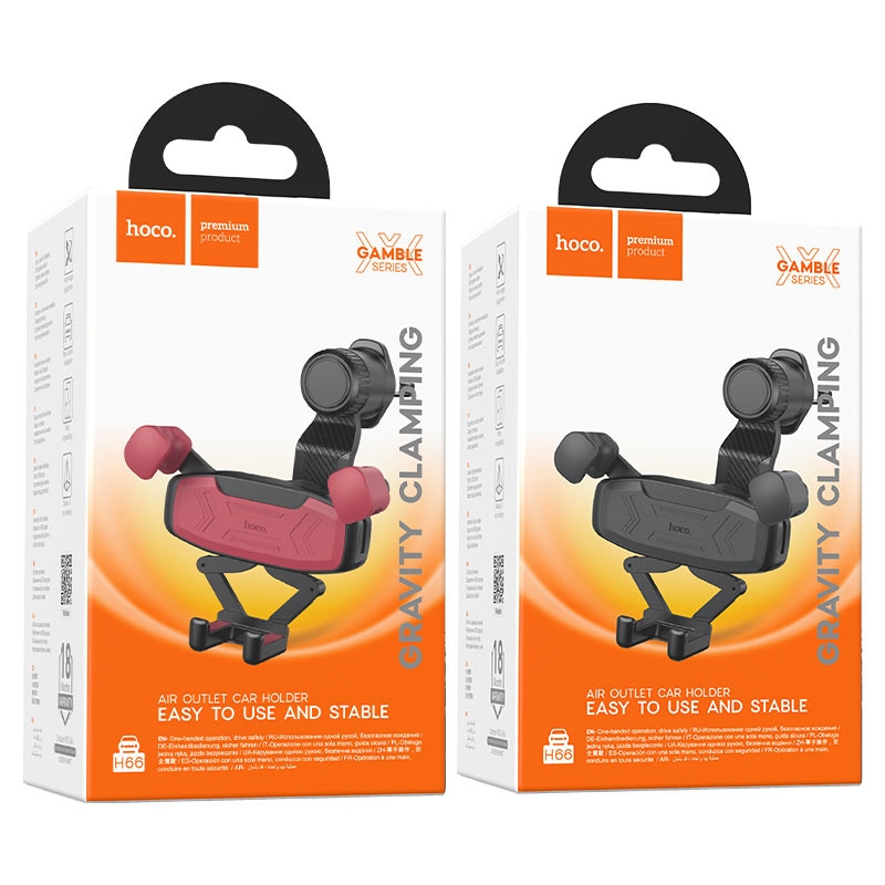 Hoco H66 Gamble gravity linkage car holder(air outlet) black