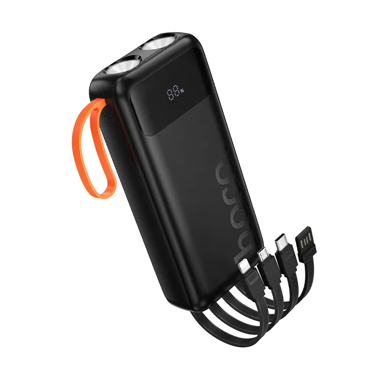 Hoco J151A Spirit dual lighting four-cable power bank(20000mAh) black
