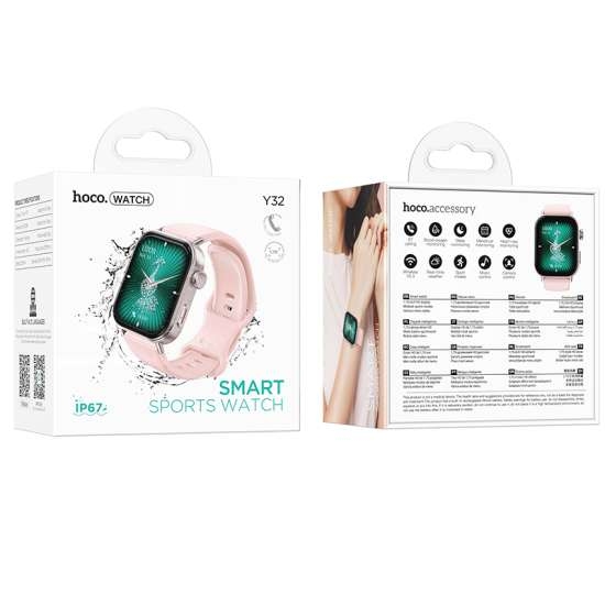Hoco Y32 Smart sports watch(call version) pink