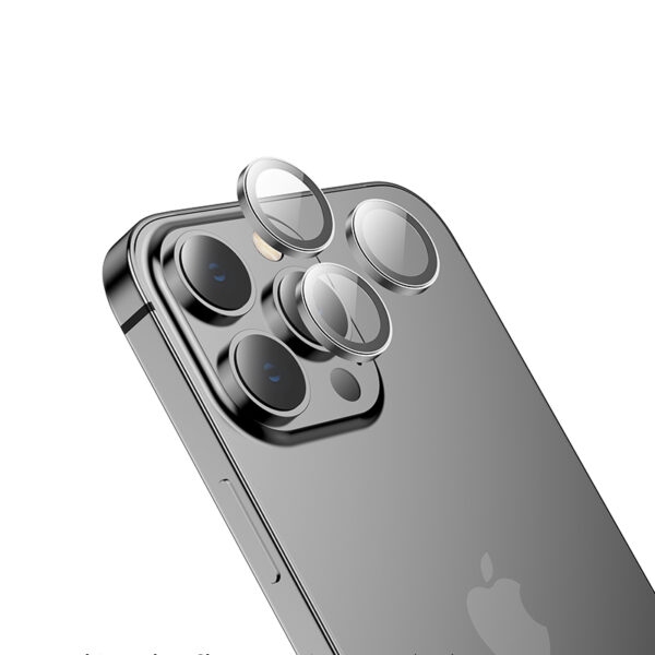 Hoco 3D metal frame lens film iP17 Pro/Pro Max(V13) space gray
