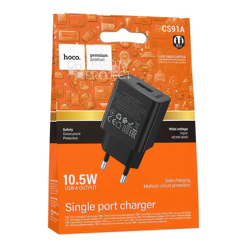 Hoco CS91A Leader single-port charger(EU) black