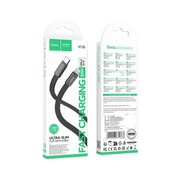 Hoco X125 Exceso PD30W charging data cable iP black
