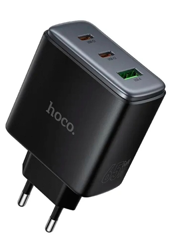 Hoco C160A Upgrade PD65W(2C1A) charger(EU) black