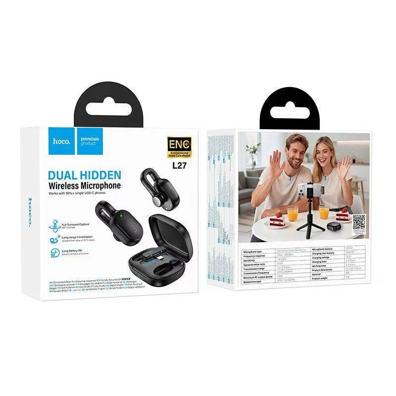 Hoco L27 Ice hidden wireless microphone Type-C black