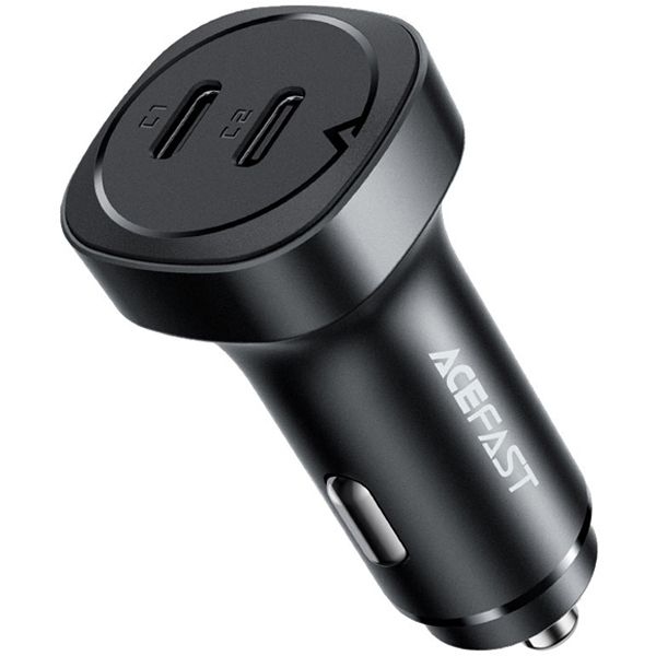 ACEFAST B2 72W dual USB-C metal car charger,black