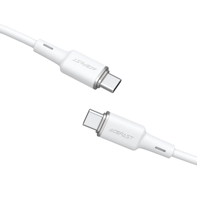 ACEFAST C2-03 USB-C to USB-C zinc alloy silicone charging data cable,white