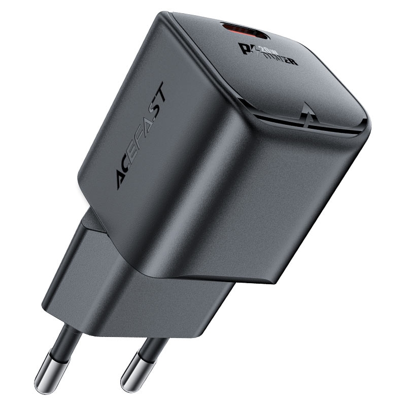 Acefast A73 mini PD20W GaN USB-C charger,black (EU) black