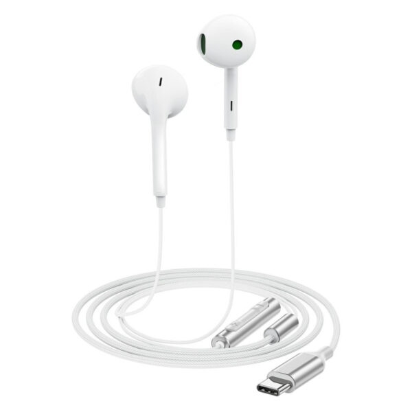 Acefast L7 USB-C semi-in-ear wired earphones with mic white