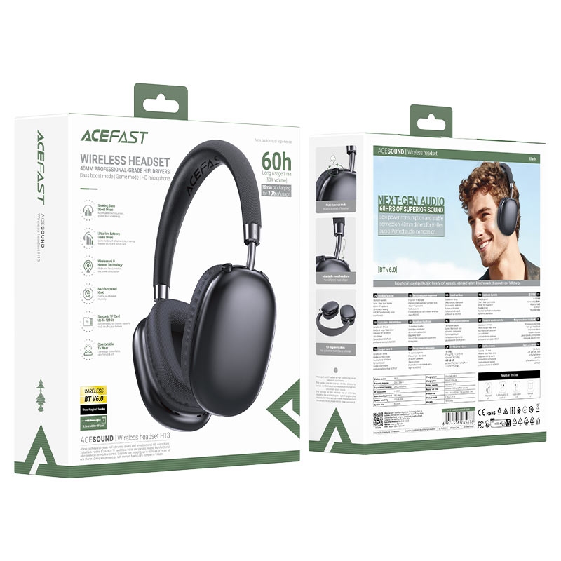Acefast H13 Wireless Headset,black