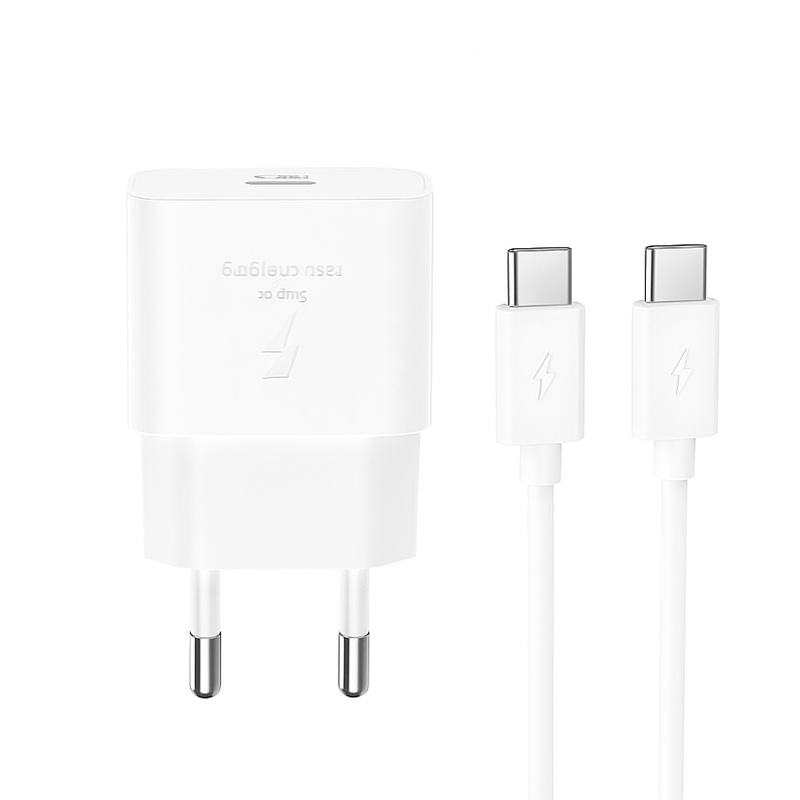 XO L167(EU) 25W USB-C Fast Charger TYPE-C Kit (NB299) White